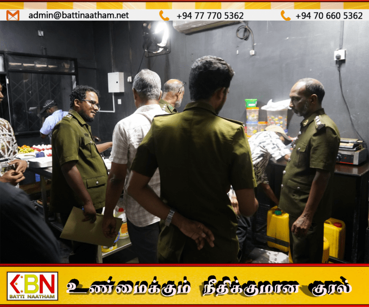 சாய்ந்தமருது மற்றும் காரைதீவு பிரதேசங்களில் திடீர் சோதனை; 4 பேருக்கு எதிராக சட்ட நடவடிக்கை