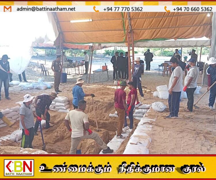 குருக்கள்மடத்தில் மனித எச்சங்கள் ஏதுமின்றி முதற்கட்ட அகழ்வு நிறைவு; புத்தாண்டுக்குப் பின் புதிய இடத்தில் ஸ்கேன் பரிசோதனை