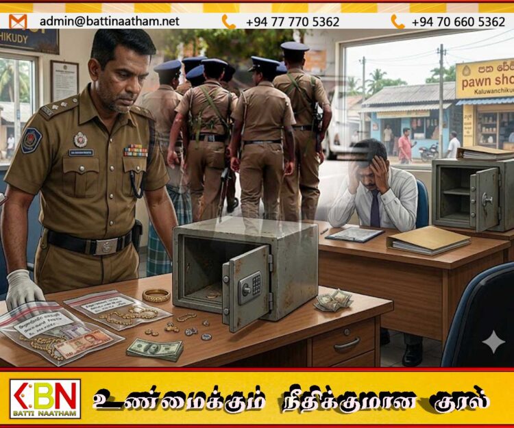 களுவாஞ்சிக்குடியில் நகை அடகு பிடிக்கும் நிறுவனம் ஒன்றின் முகாமையாளர் ஆபரணங்களுடன் தலைமறைவு