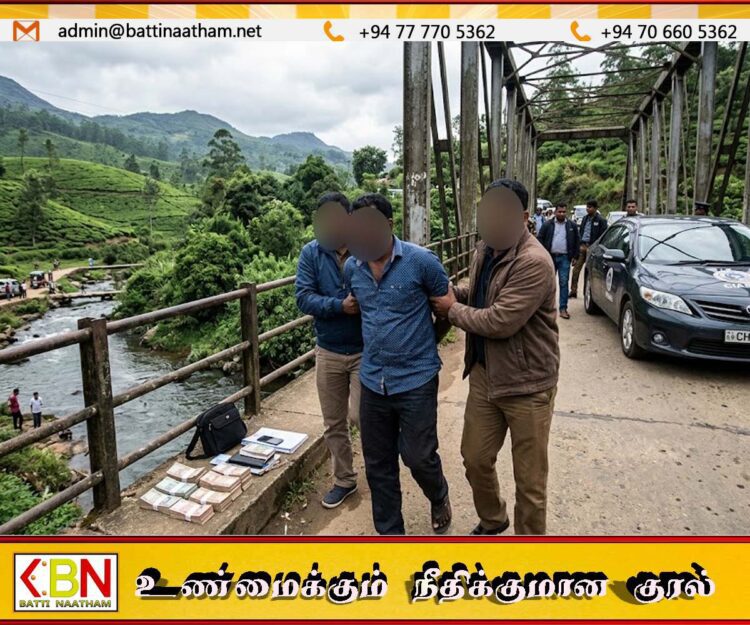 காணி உறுதிப்பத்திரம் பெற்றுத்தருவதாகக் கூறி 45,000 இலஞ்சம் கோரிய தரகர்கள் கைது