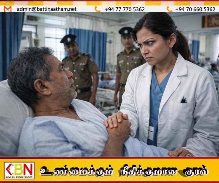 பெண் வைத்தியருக்கு பாலியல் தொல்லை கொடுத்த குற்றச்சாட்டில் விடுதி நோயாளி கைது