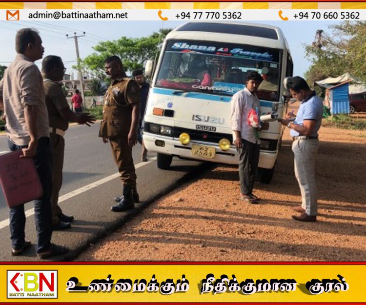 கிளிநொச்சி ஏ9 வீதியில் திடீர் சோதனை; பாதுகாப்பற்ற பேருந்துகளுக்கு எதிராகக் கடும் நடவடிக்கை