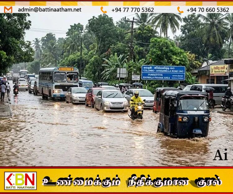 அவிசாவளை பிரதான வீதியில் வெள்ளப்பெருக்கு; போக்குவரத்து கடுமையாக பாதிப்பு!