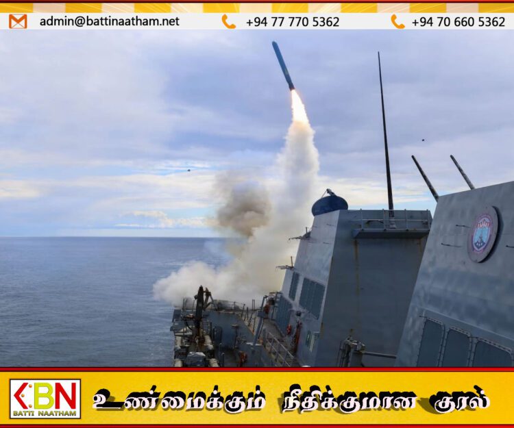 அமெரிக்கப் போர்க்கப்பல் மீது ஈரான் ஏவுகணைத் தாக்குதல்