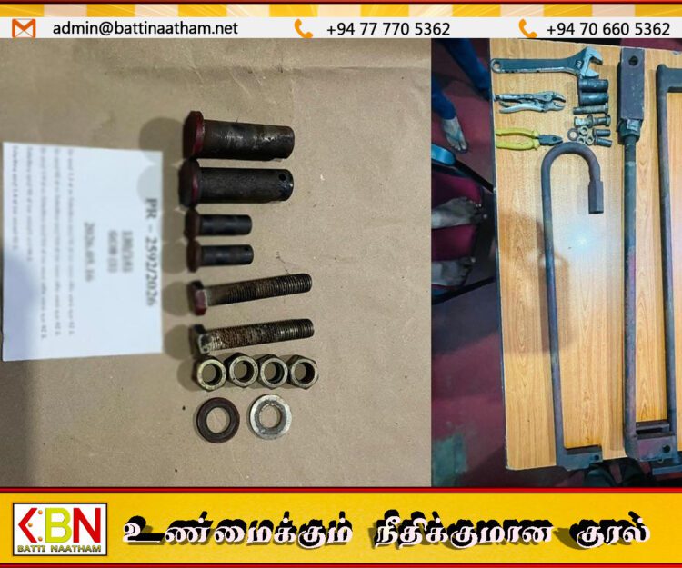 களனி ரயில் விபத்து; தண்டவாள ஆணிகளைக் கழற்றிய சந்தேகநபரின் வீட்டிலிருந்து பாரிய உபகரணங்கள் மீட்பு!