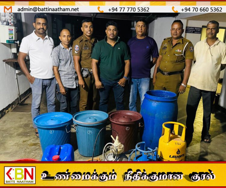 வீட்டு குளியலறையில் இயங்கிய கள்ளச்சாராய ஆலை முற்றுகை; சந்தேகநபர் கைது!
