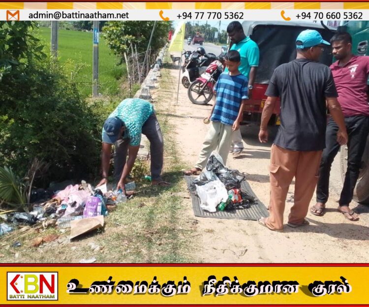 சட்டவிரோத குப்பை கொட்டலுக்கு எதிராக காரைதீவு பிரதேச சபை நடவடிக்கை