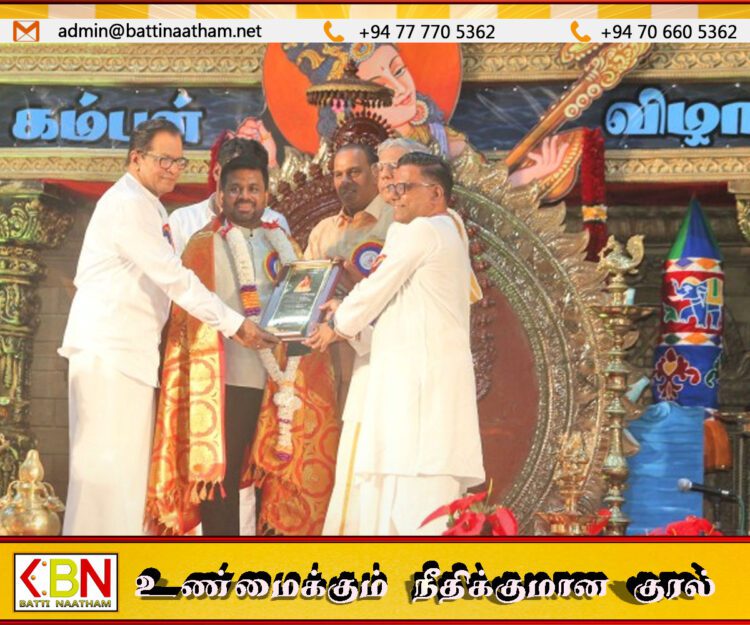 “வரலாற்றை மாற்றியவன்!” ; ஜனாதிபதி அநுர குமாரவுக்கு ‘கம்பன் புகழ்’ விருது