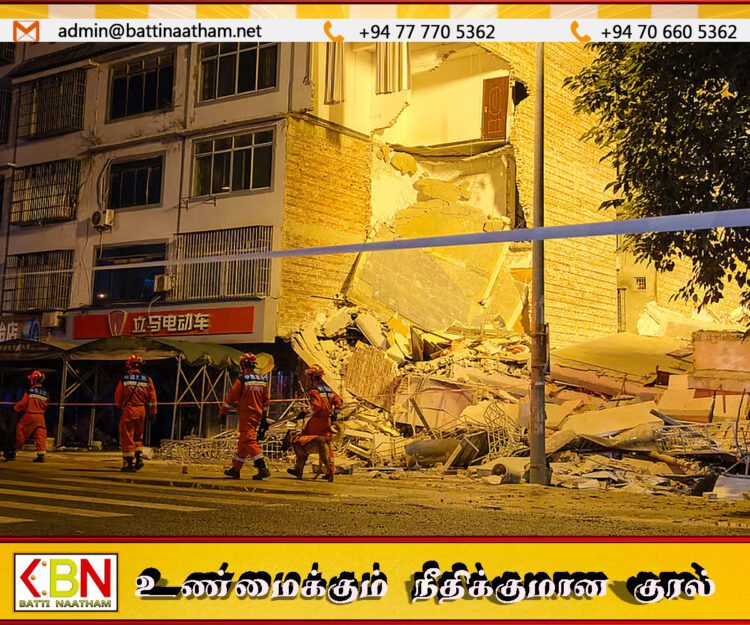 சீனாவில் சக்திவாய்ந்த நிலநடுக்கம்; இருவர் உயிரிழப்பு, ஆயிரக்கணக்கானோர் வெளியேற்றம்