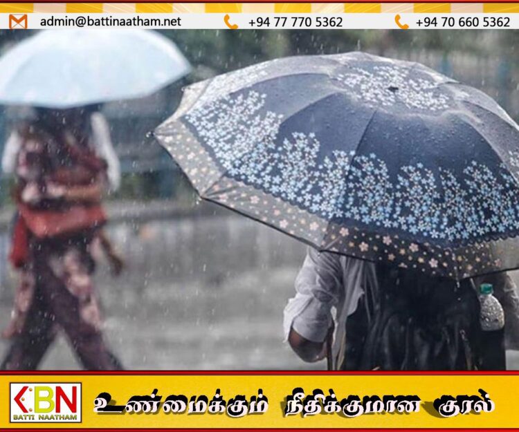 எதிர்வரும் மூன்று நாட்களில் தென்மேற்கு பருவப்பெயர்ச்சி மழை நாட்டை வந்தடையும்