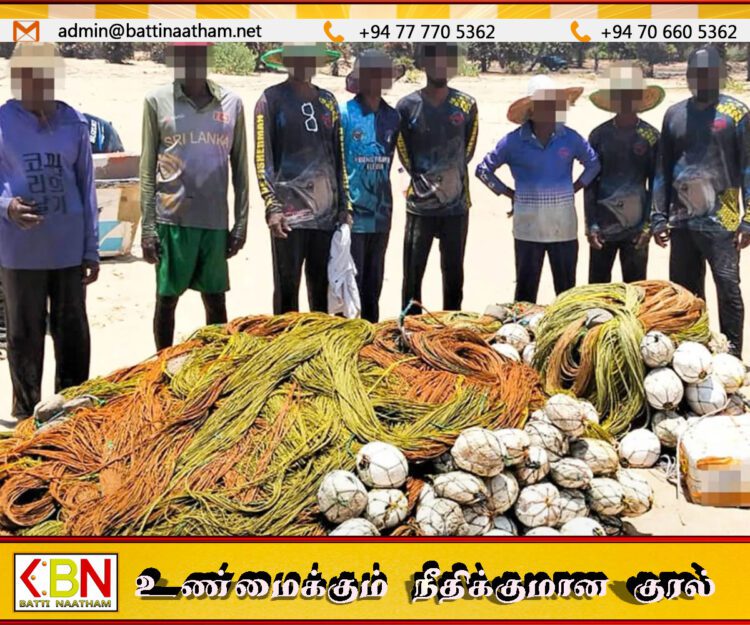 கடற்படையின் பாரிய சுற்றிவளைப்பு; சட்டவிரோத மீன்பிடியில் ஈடுபட்ட 77 பேர் கைது!