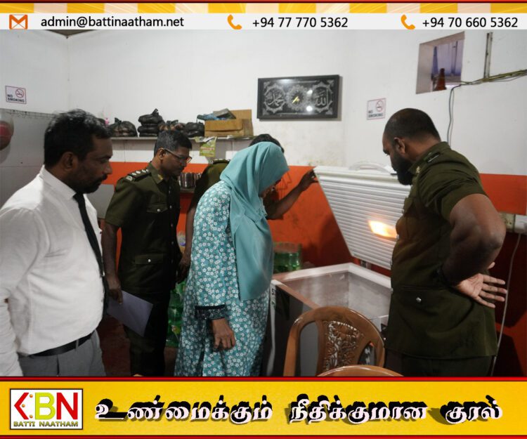 அக்கரைப்பற்றில் உள்ள உணவகங்கள் சோதனை; 07 உரிமையாளர்களுக்கு எதிராக சட்ட நடவடிக்கை
