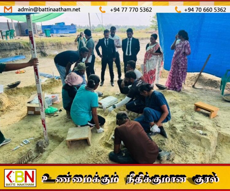 செம்மணியில் இன்று குழந்தையின் எலும்புக்கூடு உட்பட இரண்டு மனித எலும்புக்கூடுகள் மீட்பு