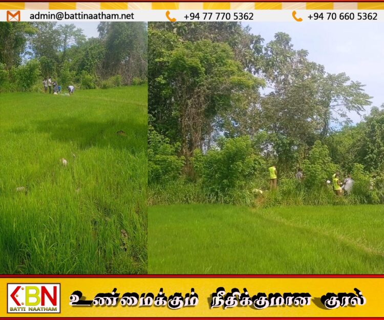 வெல்லாவெளி பொலிஸ் பிரிவில் வயலுக்குள் சடலம்; சந்தேகத்தில் மூவர் கைது