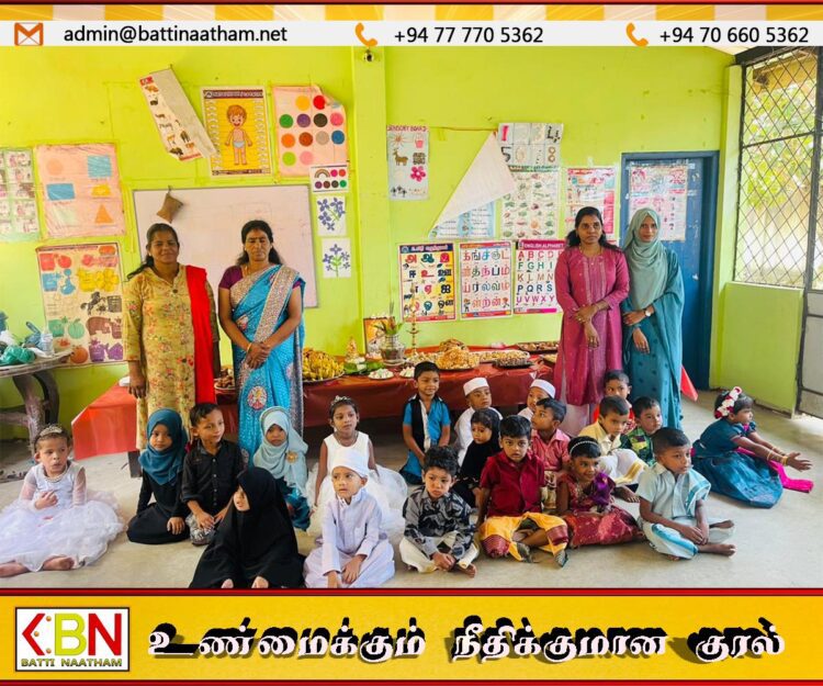 காரைதீவு சித்தானைக்குட்டி பாலர் பாடசாலையில் மழலைகளின் தமிழ்-சிங்கள புத்தாண்டு கொண்டாட்டம்
