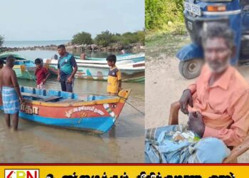 கடலில் தத்தளித்த தமிழக மீனவர் மீட்கப்பட்டு நெடுந்தீவு பொலிசாரிடம் ஒப்படைப்பு