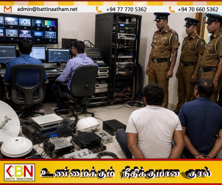 இலங்கையில் சட்டவிரோத தொலைக்காட்சி மற்றும் வானொலி ஒளிபரப்பு நிலையம் முற்றுகை