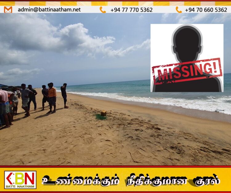 களுவாஞ்சிகுடி கடலில் மீன்பிடிக்க படகில் சென்ற 19 வயது இளைஞன் மாயம்