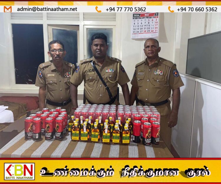 மட்டு கல்குடாவில் பௌர்ணமி தினத்தில் சட்டவிரோத மதுபான வியாபாரத்தில் ஈடுபட்ட பெண் கைது