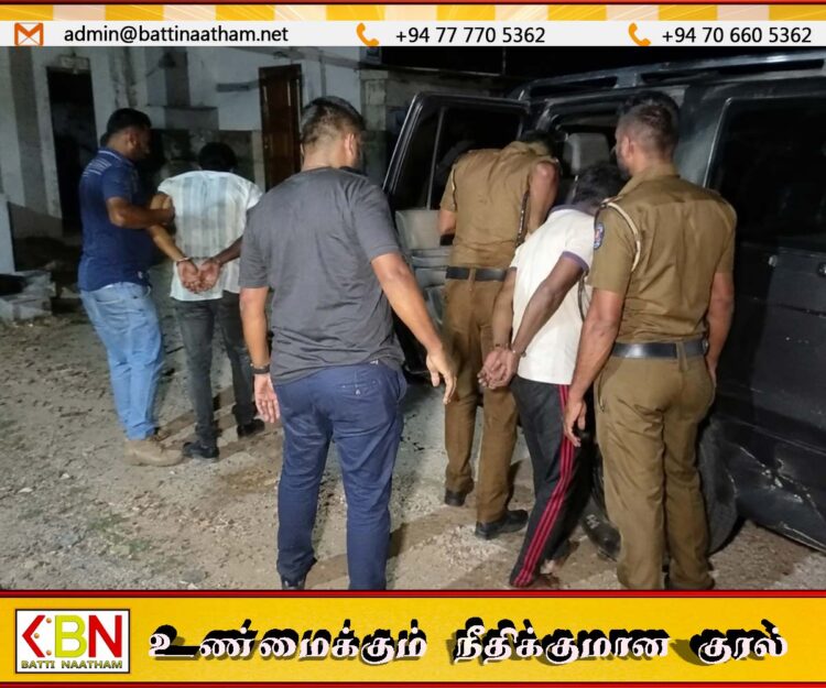 சம்மாந்துறையில் பொலிஸாரைத் தாக்கிவிட்டு தப்பியோடிய நபர்கள் கைது