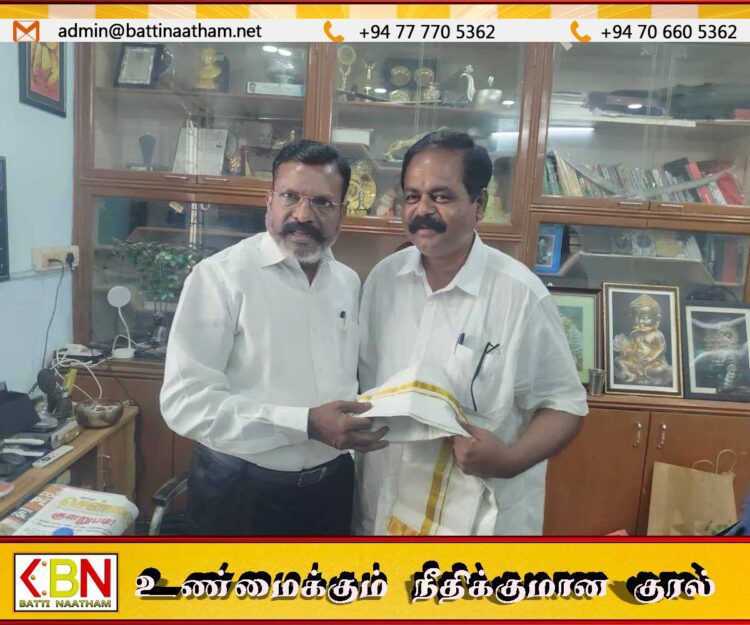 ஈழத் தமிழர்களுக்கான நிரந்தர அரசியல் தீர்வு குறித்து திருமாவளவன்- சிறீதரன் கலந்துரையாடல்
