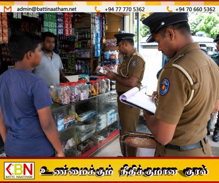 சிறுவனை பயன்படுத்தி பொலிஸார் அதிரடி; வயது குறைந்தவர்களுக்கு புகையிலை விற்ற கடைகளுக்கு நடவடிக்கை