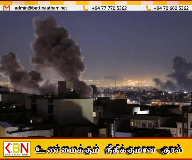 ஈரானின் மேற்கு மற்றும் மத்திய பகுதிகளில் இராணுவ இலக்குகள் மீது இஸ்ரேல் வான்வழித் தாக்குதல்!