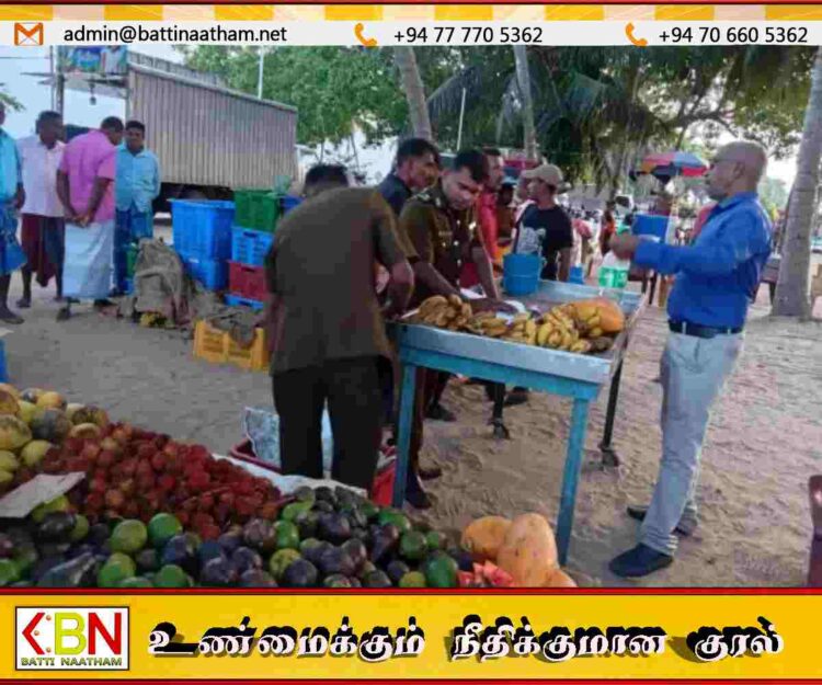 களுதாவளை ஆலய உற்சவத்தில் 50 கிலோ பழுதடைந்த பழங்கள் பறிமுதல்!