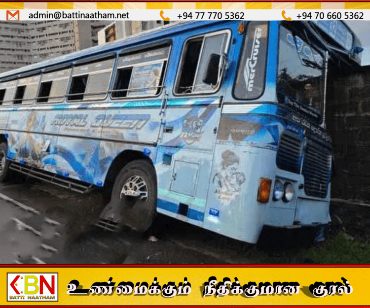தடல்லையில் கட்டுப்பாட்டை இழந்த பேருந்து சுவரில் மோதி விபத்து; 3 பேர் காயம்