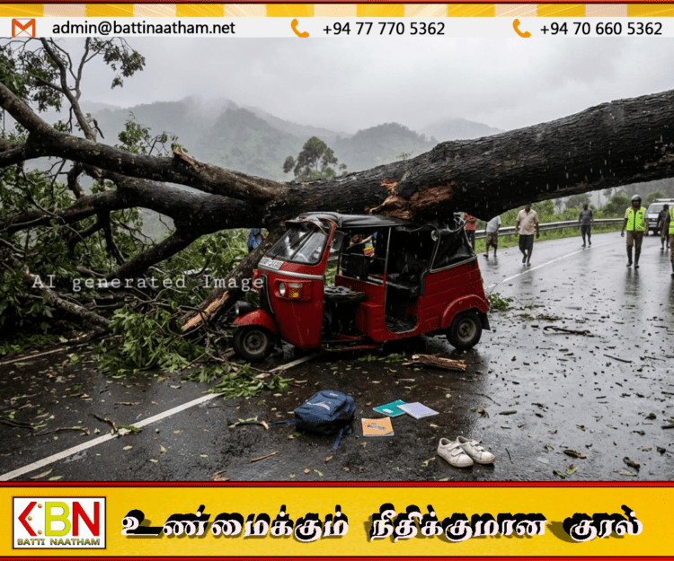 நாவலப்பிட்டிய சோக சம்பவம்; மரம் முறிந்து விழுந்ததில் மாணவன் உள்ளிட்ட மூவர் உயிரிழப்பு