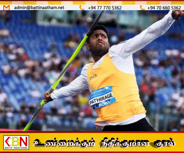 இலங்கை விளையாட்டில் புதிய வரலாறு; ஈட்டி எறிதலில் இலங்கை வீரர் புதிய சாதனை!