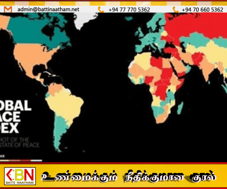 உலக அமைதிக் குறியீட்டில் இலங்கைக்கு 14 இடங்கள் முன்னேற்றம்!
