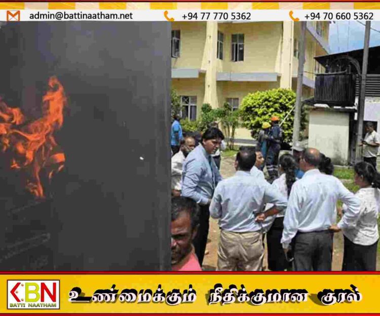 காலி தேசிய வைத்தியசாலையில் மின்மாற்றியில் தீ விபத்து!