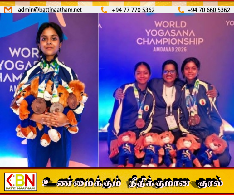 சர்வதேச யோகாசனப் போட்டியில் மட்டக்களப்பு மாணவிகள் ஐந்து பதக்கங்கள் வென்று சாதனை!