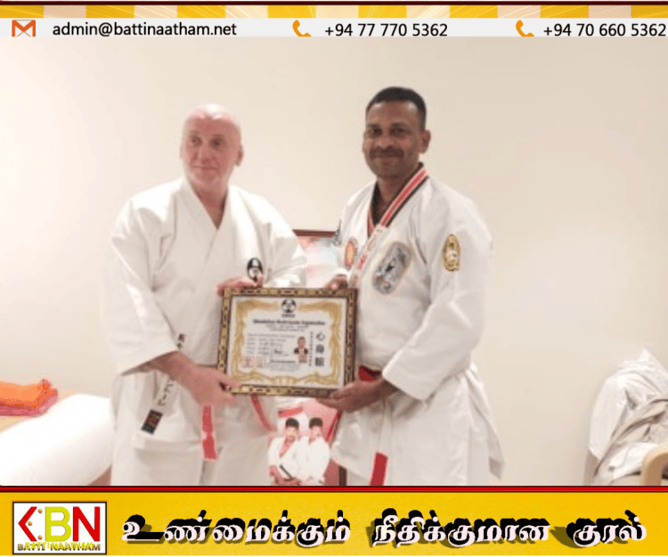 வன்னியின் பெருமையை உயர்த்திய பாபு மாஸ்டர்; 7ஆம் நிலைக் கறுப்புப்பட்டி அங்கீகாரம்!