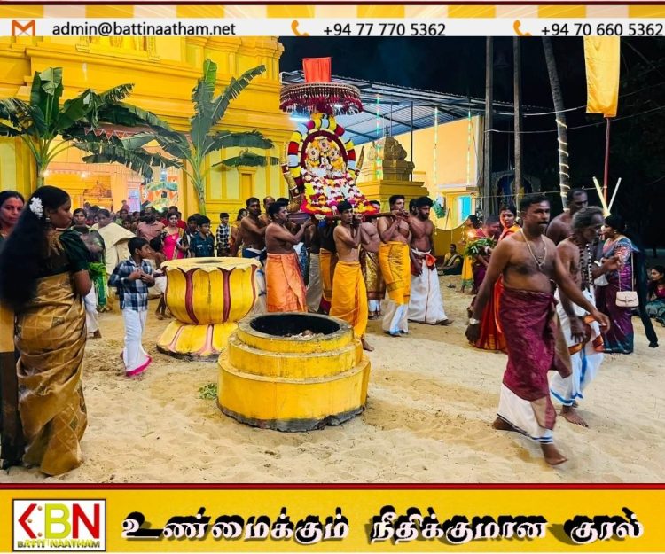 திராய்மடு ஸ்ரீ முருகன் ஆலயத்தின் 7ஆம் நாள் உற்சவம் பக்தி பூர்வமாக நடைபெற்றது!