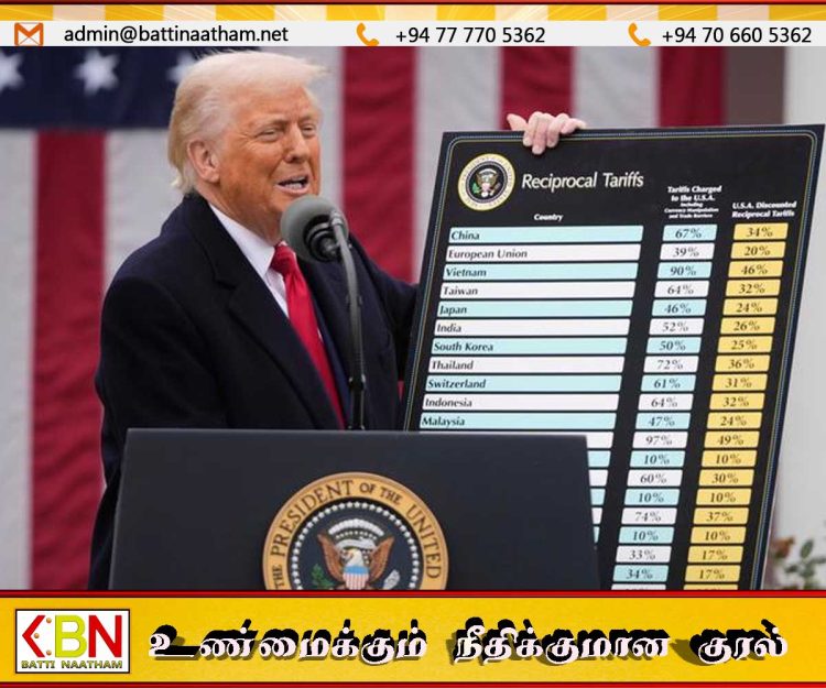 அமெரிக்காவால் 60 நாடுகளுக்கு புதிய வரி; இலங்கைக்கு 10%, ஜப்பான்–அவுஸ்திரேலியாவுக்கு 12.5%