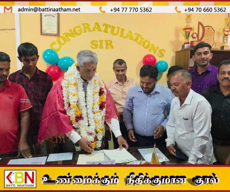 நாவிதன்வெளி பிரதேச சபையின் நிரந்தர செயலாளராக சத்தீஸ்கரன் பதவியேற்பு