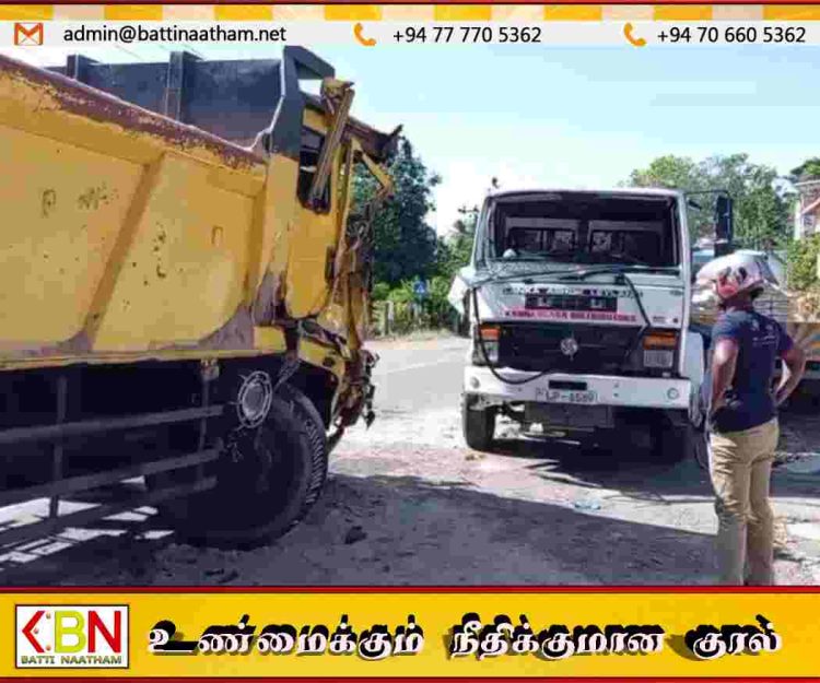 வெல்லவாயவில் இரண்டு லொறிகள் மோதி விபத்து; சாரதி படுகாயம்!