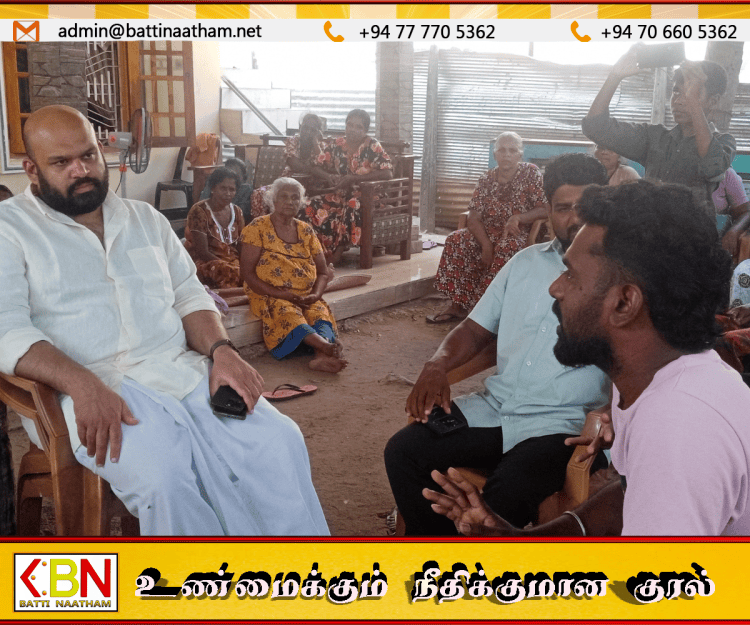 மட்டக்களப்பு போதனா வைத்தியசாலையில் உயிரிழந்த இளம் தாயின் இல்லத்துக்கு சென்று அனுதாபம் தெரிவித்தார் எம்.பி. இரா. சாணக்கியன்!