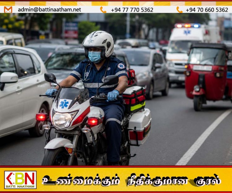 விபத்து பகுதிகளுக்கு அம்புலன்ஸ் செல்லும்முன் செல்லப்போகும் மோட்டார் சைக்கிள் அவசர சிகிச்சை சேவை