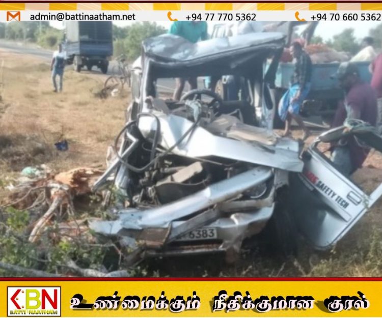 வவுனியாவில் மரக்கறி ஏற்றிச் சென்ற கப் வாகனம் விபத்து; இரு உயிர்கள் பறிப்பு!