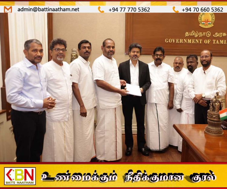 தமிழ்நாடு முதலமைச்சர் விஜயை சந்தித்து ஈழமக்களின் பிரச்சனைகள் குறித்து கலந்துரையாடிய தமிழ்த் தேசியப் பேரவை
