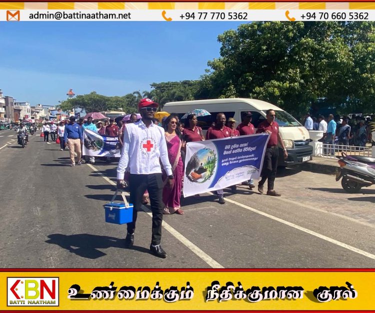 மட்டக்களப்பில் “நேர்மையான கலாசாரம்-தூய்மையான இலங்கை” தேசிய செயற்திட்டத்தின் மாவட்ட விழிப்புணர்வு நடைபவனி மற்றும் நாடகம்