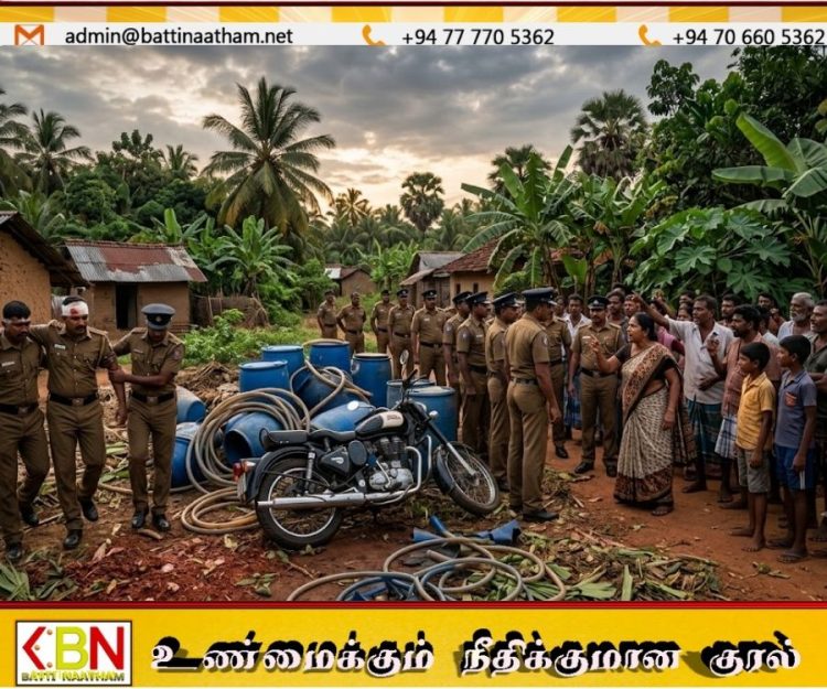 மட்டக்களப்பில் கசிப்பு சுற்றிவளைப்பின் போது பொலிஸார் மீது தாக்குதல்; இரு அதிகாரிகள் படுகாயம்!