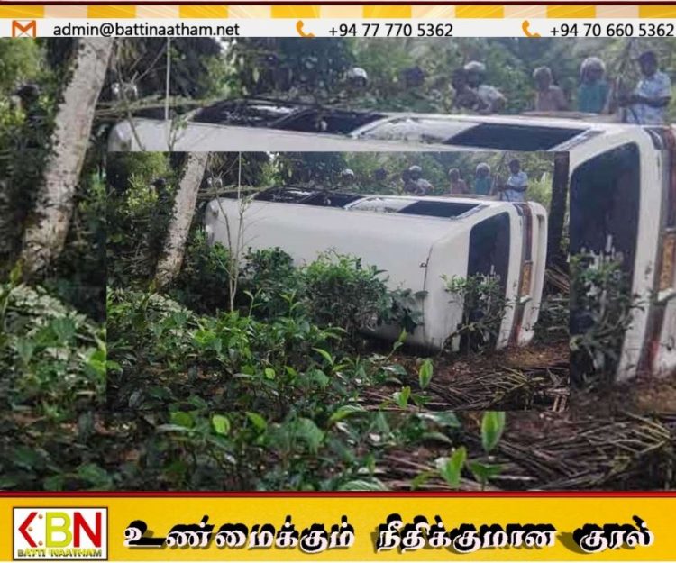களுத்துறையில் வேன் பள்ளத்தில் கவிழ்ந்து விபத்து; 14 பேர் காயம்!