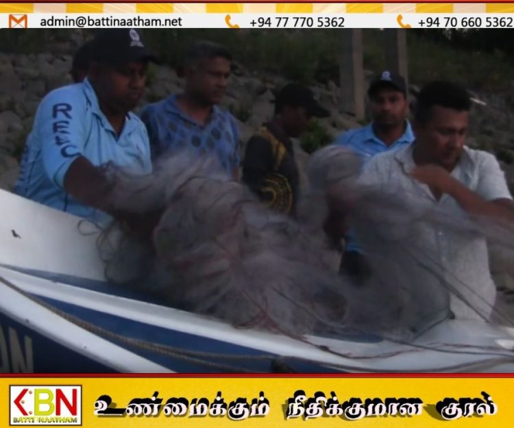 கந்தளாய் குளத்தில் சட்டவிரோத மீன்பிடி; 4,000 மீற்றர் நைலோன் வலைகள் பறிமுதல்