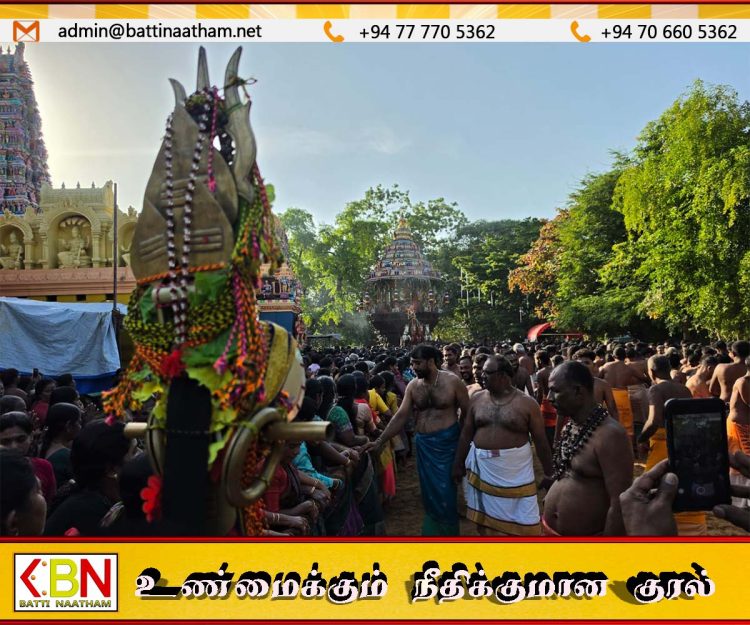 மாமாங்கேஸ்வரர் ஆலய “தேர்” திருவிழா; விண்ணைப் பிளந்த பல்லாயிரக்கணக்கானபக்தர்களின் அரோகரா கோஷம்!