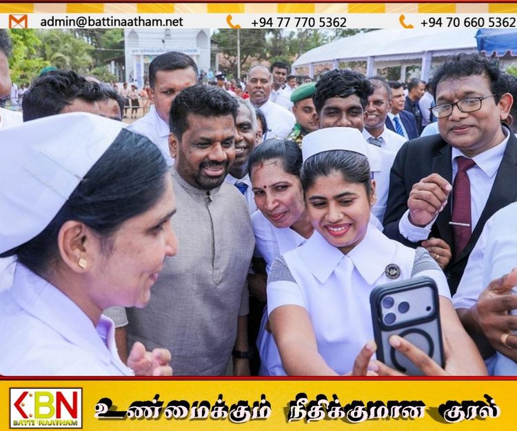 மன்னார் மருத்துவமனையில் தாதியர்களுடன் ‘செல்ஃபி’ எடுத்த ஜனாதிபதி அனுர குமார திஸாநாயக்க!