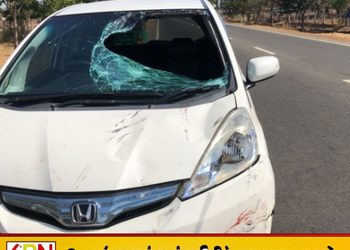 துவிச்சக்கர வண்டியில் சென்றவரை மோதித்தள்ளிய கார்; கிளிநொச்சியில் சம்பவம்